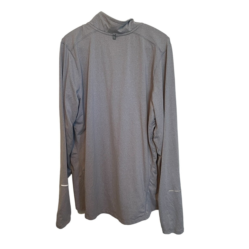 Nike Running Element Men's Medium Gray Reflective 1/4 Zip Shirt 504606-008 - Picture 2 of 8